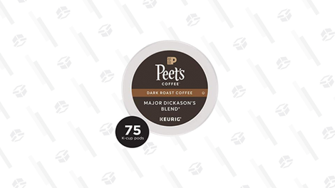 Peet’s Coffee Major Dickason’s Blend, 75-Count K Cup | $26 | Amazon | Clip $5 Coupon at Checkout